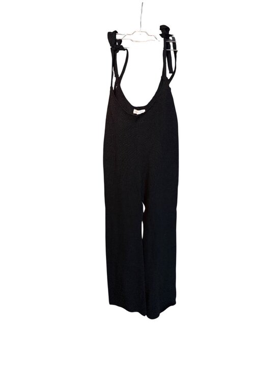 emory park Pants - Emory Park Womens Black Tie-Strap Knit Jumpsuit Size S